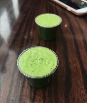 Wheatgrass shots  at Ada's Natural Market & Cafe in Fort Myers