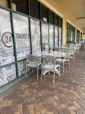 Outdoor seating  at Twenty Pho Hour in Orlando