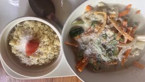 Vegan curry  at ViaVia in Copan Ruinas