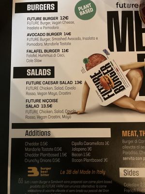 Menu 1  at 3B - Burger Beer Bitter in Milan