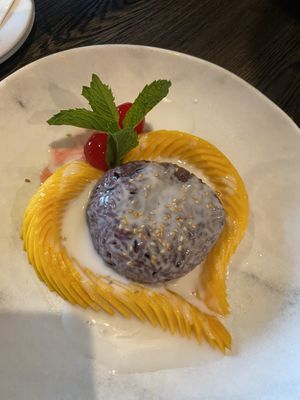 mango coconut sticky rice!  at Sirinat Thai in San Pedro