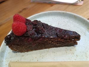 blueberry chocolate cake at Auckland Coffee in Nuremberg