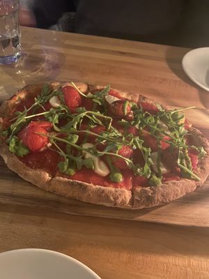 Ricotta speciality pizza, great GF crust, delicious cheese (think it’s made in house)  at Osteria Du in Toronto