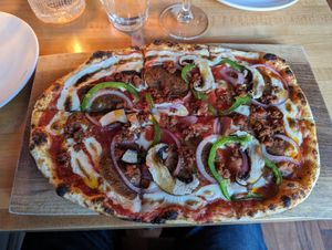 Canadian pizza at Osteria Du in Toronto