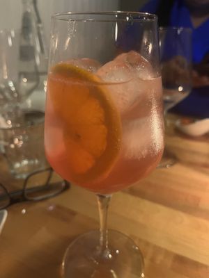 Power of Du non alcoholic drink ( an sophisticated Shirley Temple as our server put it!)   at Osteria Du in Toronto