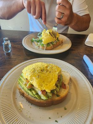 Avocado toast. My husband couldn't wait to dig in lol at The Sacred Bean in Pueblo