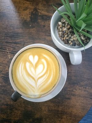 Turmeric Orange Blossom (no honey) at The Sacred Bean in Pueblo