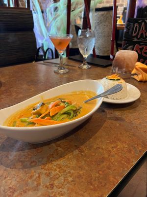 Pra ram curry with tofu at Buddha's Belly in Jacksonville Beach