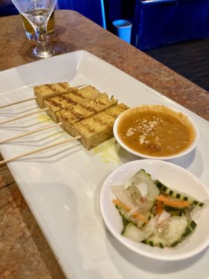 Tofu Satay  at Buddha's Belly in Jacksonville Beach