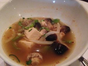 Tom yum tofu soup at Buddha's Belly in Jacksonville Beach