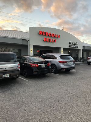 Name on sign is Buddha’s Belly at Buddha's Belly in Jacksonville Beach