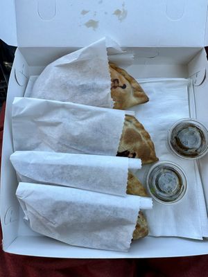 Empanadas y chimichurri  at Cafe Buenos Aires in Berkeley