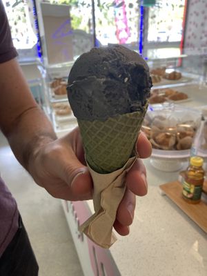 Black sesame ice cream  at Origamy Gelato in Sunrise