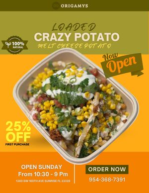 Crazy potato   at Origamy Gelato in Sunrise