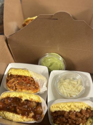 Arepas  at Origamy Gelato in Sunrise