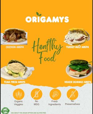 Arepas   at Origamy Gelato in Sunrise