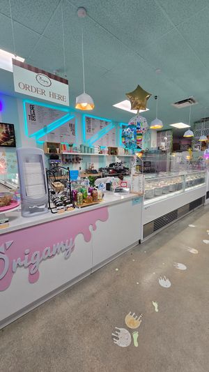 Inside at Origamy Gelato in Sunrise