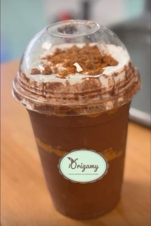 Vegan Milkshake peanut choco GF   at Origamy Gelato in Sunrise