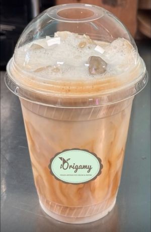 Vegan ice coffee Gf   at Origamy Gelato in Sunrise