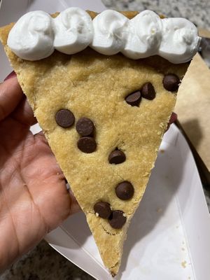 Gluten-free vegan chocolate chip cookie slice. Delicious !  at Defiant Cookie Dough in Chesterfield