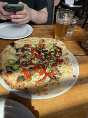 Vegan Roasted Mushroom Pizza  at Pizzeria Sul Lago in Lake Oswego