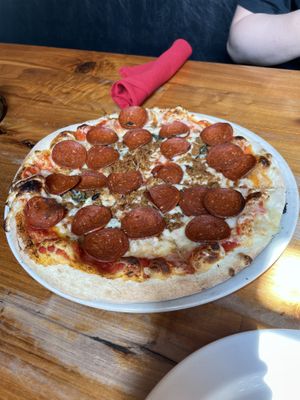 Vegan Sausage Pizza  at Pizzeria Sul Lago in Lake Oswego