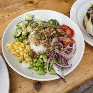 BuddDam Bowl  at Amsterdam Cafe Pub in Whistler