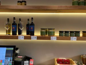 They sell oil, vinegar, and various condiments too. at Artisti del Vegetariano in Milan