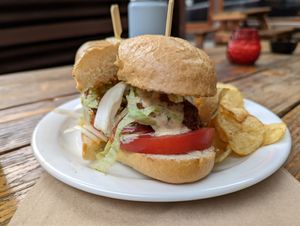 Vegan chick'n poor boy sandwich at Sweet Hereafter in Portland