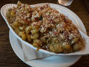 Mac and cheese - the photo doesn’t do it justice, it was the best Mac and cheese I’ve ever had    at Sweet Hereafter in Portland