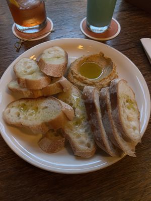 Hummus and baguette   at Sweet Hereafter in Portland
