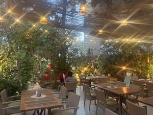 Beautiful exterior dining area  at Le Jardin Thailandais in Dakar