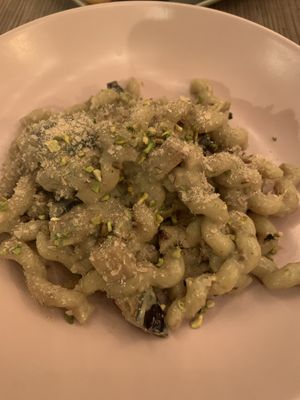 Busciate pistachio pasta at aTipico in Palermo