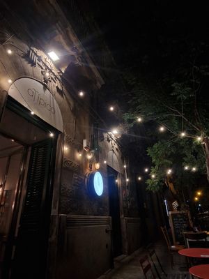 The outside (a short walk away from the main town) at aTipico in Palermo