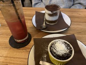 Lava cake + Tiramisu    at aTipico in Palermo