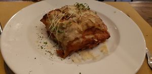 Lasagna at aTipico in Palermo