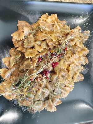 Farfalle al salmone at aTipico in Palermo