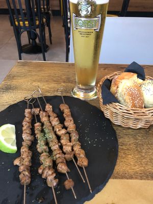 Marinated ‘beef’ skewers. So good… 🤯 mind blowing. at aTipico in Palermo