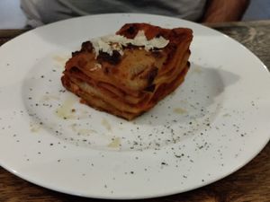 Lasagna at aTipico in Palermo