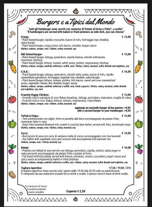 Menu  at aTipico in Palermo