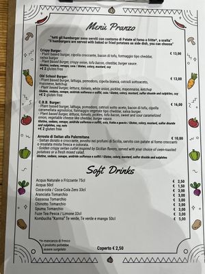Menu 2  at aTipico in Palermo