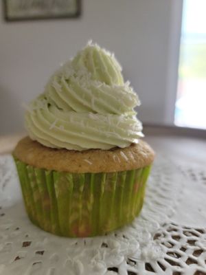 Vegan and gf coconut key lime cupcake at The Sweet Vegan  in Lakeland