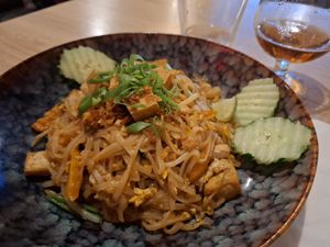 Pad tofu had still eggs in it at Orathai in Oudenaarde