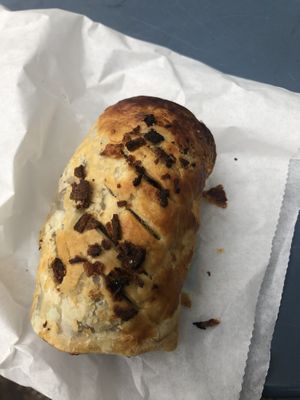 Caramelized onion sausage roll  at Mayze - Dennistoun in Glasgow