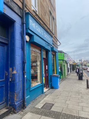 Outside at The Gull's Grocery in Edinburgh