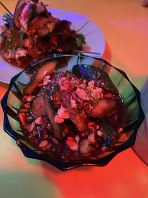 Courgette salad - surprisingly nice   at Facing Heaven  in East London