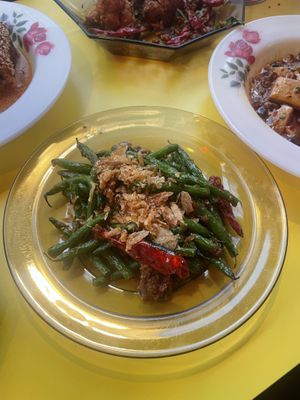 green beans  at Facing Heaven  in East London