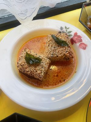 sesame toast  at Facing Heaven  in East London