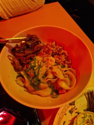 Cumin mushroom noodles at Facing Heaven  in East London