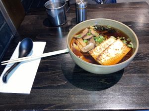 Tofu ramen at Kame in New York City